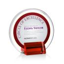 Gaston Full Color Red Circle Crystal Trophy