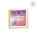Upton Square Full Color Dillon Sided Gold Square / Cube Crystal Trophy