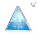 Arriaga Triangle Full Color Dillon Sided Clear Crystal Trophy