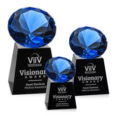 Fortino Black/Sapphire Crystal Trophy - Crystal Trophies