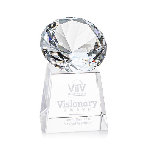 Awards and Plaques - Crystal Trophies - Fortino Diamond Crystal Trophy