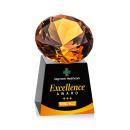 Fortino Full Color Black/Amber Crystal Trophy