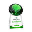 Fortino Full Color Emerald Crystal Trophy