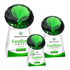 Fortino Full Color Emerald Crystal Trophy - Crystal Trophies