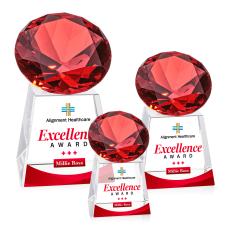 Fortino Full Color Ruby Crystal Trophy - Crystal Trophies