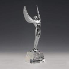McCormack Achievement Crystal on Optical Trophy - Patriotic and Government Awards 