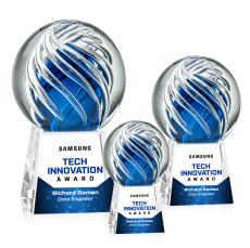 Truong Full Color Globe on Fortino Base Glass Trophy - Glass Trophies
