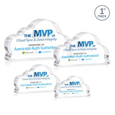 Cloud 9 Full Color Clear Unique Acrylic Trophy - Custom Trophies