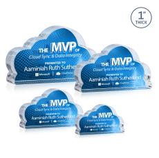Cloud 9 Full Color Dillon Sided Clear Unique Acrylic Trophy - Employee of the Month