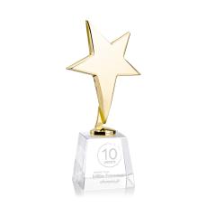 Spicer Gold Star on Fortino Base - Clear - Trophies