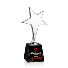 Spicer Chrome Star Full Color on Fortino Base Black Crystal Trophy - Trophies
