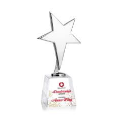 Spicer Chrome Star Full Color on Fortino Base Clear Crystal Trophy - Trophies