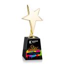 Spicer Gold Star Full Color on Medium Crystal Black Metal Trophy