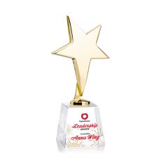 Spicer Gold Star Full Color on Fortino Base Clear Crystal Trophy - Trophies
