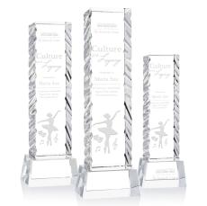 Arezzo on Base Clear Towers Crystal Trophy - Custom Trophies
