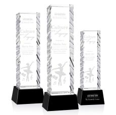 Arezzo on Base Black Towers Crystal Trophy - Custom Trophies