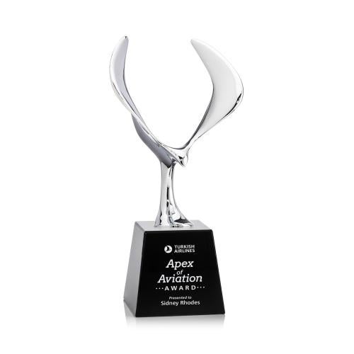 Awards and Plaques - Crystal Trophies - Maverick Eagle on Fortino - Black