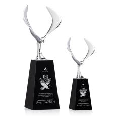 Maverick Eagle on Tall Crystal - Black - Trophies