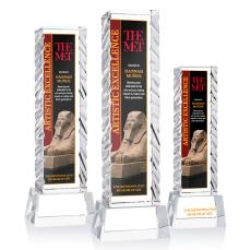 Arezzo Full Color on Base Clear Towers Crystal Trophy - Custom Trophies