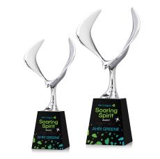 Maverick Full Color on Medium Black Animals Crystal Trophy - Trophies