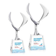 Maverick Full Color on Fortino Clear Animals Crystal Trophy - Trophies