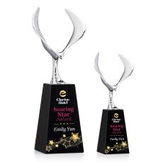 Maverick Full Color on Tall Black Animals Crystal Trophy - Trophies