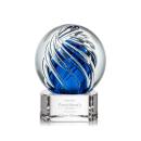 Truong on Half Round Base Clear Globe Glass Trophy