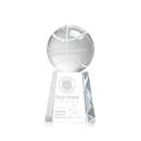 Basketball Globe on Medium Base Crystal Trophy