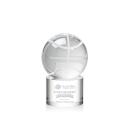 Basketball Globe on Round Base Crystal Trophy