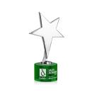 Spicer Chrome Star on Round Base - Green
