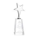Spicer Chrome Star on Tall Crystal Base - Clear