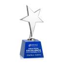 Spicer Chrome Star on Small Crystal Base - Blue