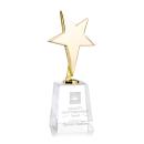 Spicer Gold Star on Medium Crystal Base - Clear