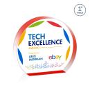 Ziegler Hemisphere Full Color Red Circle Acrylic Trophy
