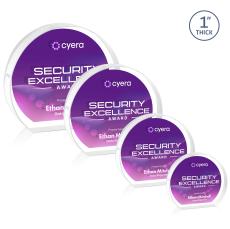 Ziegler Hemisphere Full Color Dillon Sided Clear Circle Acrylic Trophy - Custom Trophies