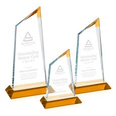 Willard Amber Peaks Crystal Trophy - Custom Trophies