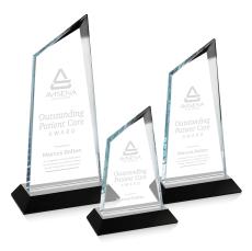 Willard Black Peaks Crystal Trophy - Custom Trophies