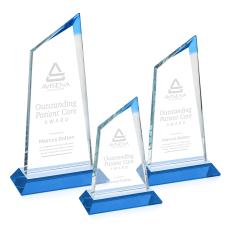 Willard Sky Blue Peaks Crystal Trophy - Custom Trophies