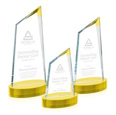 Willard on Alberton Base Gold Peaks Crystal Trophy - Custom Trophies