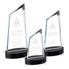 Willard on Alberton Base Black Peaks Crystal Trophy - Custom Trophies