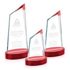 Willard on Alberton Base Red Peaks Crystal Trophy - Custom Trophies
