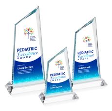 Willard Full Color Clear Peaks Crystal Trophy - Custom Trophies