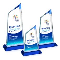 Willard Full Color Blue Peaks Crystal Trophy - Custom Trophies