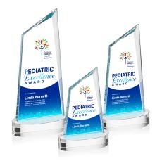 Willard Full Color on Alberton Base Clear Peaks Crystal Trophy - Custom Trophies
