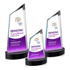 Willard Full Color on Alberton Base Black Peaks Crystal Trophy - Custom Trophies