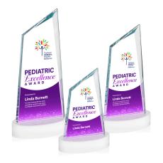 Willard Full Color on Alberton Base Fagan Peaks Crystal Trophy - Custom Trophies
