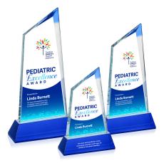 Willard Full Color on Helton Base Blue Peaks Crystal Trophy - Custom Trophies