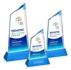 Willard Full Color on Helton Base Sky Blue Peaks Crystal Trophy - Custom Trophies