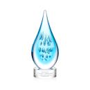 Matrix on Lockwood Base Clear Tear Drop Glass Trophy