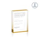 Sylvester Gold (Vert) Rectangle Acrylic Trophy
